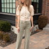 Zoe Beige Button Up Sweater