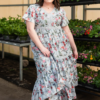 Zoie Blue Floral Tiered Dress