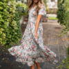 Zoie Blue Floral Tiered Dress