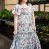 Zoie Blue Floral Tiered Dress