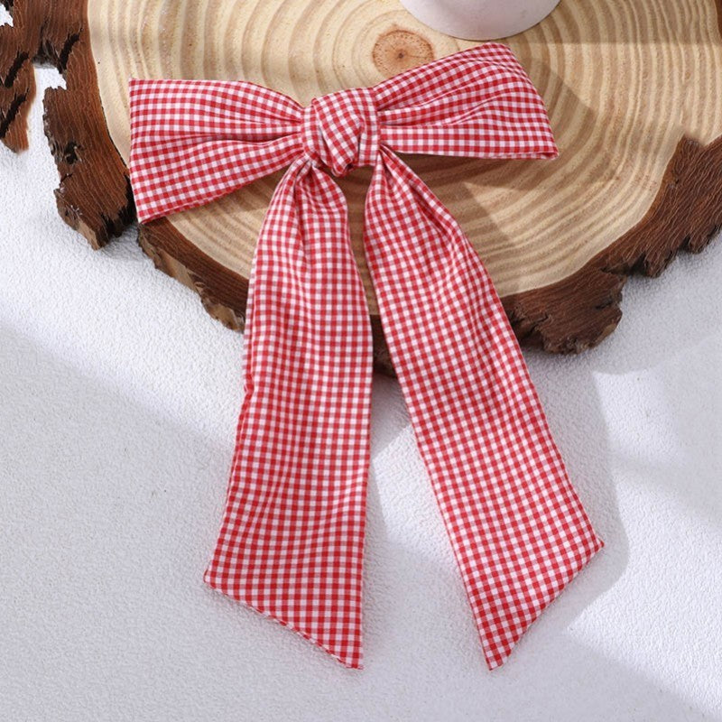 Shelley Red Gingham Bow