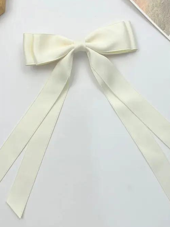 Zaria Cream Double Ribbon Bow