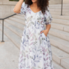 Audrie Lavender Floral Dress